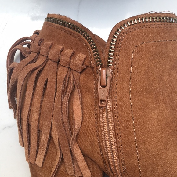 DV by Dolce Vita Peep Toe Fringe Booties - Picture 4 of 5